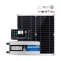 10000W Power Inverter Solar Generator With 300W Solar Panel Home Complete Kit