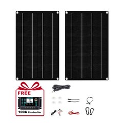 1600W Solar Panel Kit-2x800W+100A Controller + Extension Cord Multi-Scene