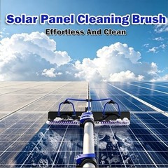 Solar Panel Cleaning Brush Kit 20-In Water Fed 24FT Pole 40FT Hose Squeegee