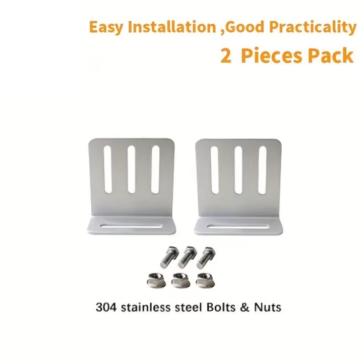 2/4PCS Solar Panel Bracket Mounting Mounts Set Stainless RV Boat Roof