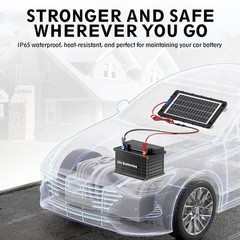 12V Solar Trickle Charger 20W Solar Panel Kit Car RV Trailer Battery Maintainer