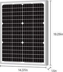 30W 24V Waterproof Solar Panel Kit for Boats, RVs, Cars, and Motorcycles