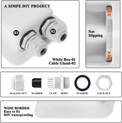Weatherproof ABS Solar Double Cable Entry Gland for All Cable Types