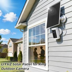 Solar Panel for Ring Outdoor, 5W Solar Panel with Battery for Ring (1 pack)