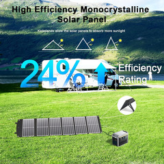 100 Watt Portable Solar Panel, Foldable Solar Panel Charger with Kickstands, QC3