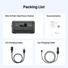 Elite 10 Mini Portable Power Station, 128Wh Lifepo4 Battery with 200W AC Outlet,