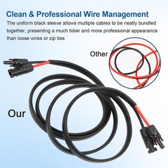 10AWG Solar Cable 50FT Extension Cord PV Wire Waterproof