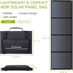Versatile 40W Outdoor Solar Charger with Adjustable Kickstand for Adventures