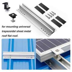 Solar Panel Rail-less Mounting Kit Corrugated Metal Roof with Clamps