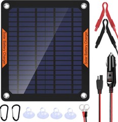 Waterproof Solar Battery Maintainer Car RV Charger 12 Volt Tender Trickle 5W New