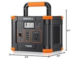 Portable Power Station 300W (Peak 600W), GRECELL 288Wh Solar Generator with 6…