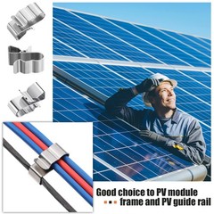 50 Pcs Stainless Steel Trailer Frame Wire Clips: 22.5mm, for Boat, PV Wiring.
