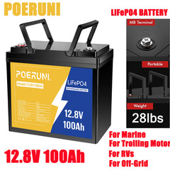 100Ah 12V LiFePO4 Lithium Battery BMS for Deep Cycle RV Marine Off-Grid Marine