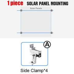 Universal Solar Panel Brackets Roof Mounting Kit For 1-4pcs Solar Panels Mount