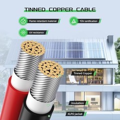 30A Solar Panel Y-Branch Connectors, Parallel Adaptor Cable, 2PCS Solar Wiring