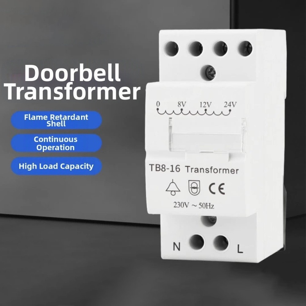8V 12V 24V AC Doorbell Transformer for Home Intercom and Chime Compatibility