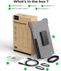 Portable 35W Solar Panel Charger with Fast Charging USB-A and PD 25W USB-C for C