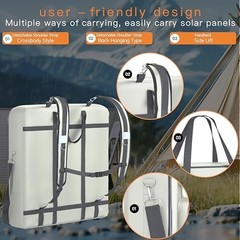 Waterproof Solar Panel Storage Bag for 2 Panels, 3-in-1 Backpack, Compatible wit