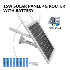 Multi-band 4G SIM solar panel router 10*18650 battery support 4G/ network port