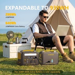 Portable Solar Power Station 600W: Jump 600X LiFePO4 Battery
