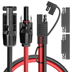 Cable adaptador SAE para conectores de panel solar, 10 AWG, cable de extensión s