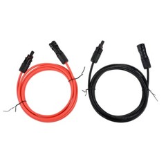 Solar Panel Extension Cable 10Ft 12AWG with Female Male Connector Adaptor Kit