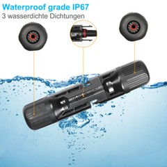 100Pair Solar Cable Connectors 4mm-6mm 30Amp Waterproof Solar Panel Wire Joiners