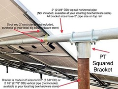 Universal Solar Panel Mounting Bracket Top Cap for 2″ Pipe or Pole Ground Mount