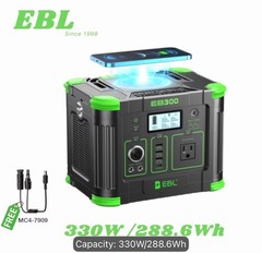 330W Portable Power Station, With Digital Display Screen,288.6Wh Solar Generator