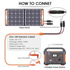 10FT MC4 to 8mm Adapter Cable for Jackery | Universal Solar Panel Connector a…