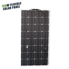ASUNERGE 12V 100W Flexible Solar Panel 21.8% Waterproof Monocrystalline