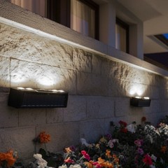 Solar Powered Wall Lamp for Outdoor Garden Porch Stair Lighting 18 5 4cm