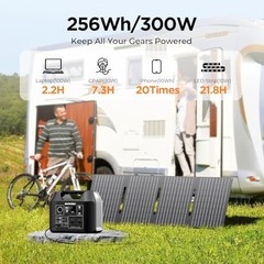 Solar Generator 300W Panel 256Wh LiFePO4