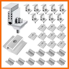 28PCS Solar Panel End Clamps 35-50 mm Adjustable End Panel Clamps Aluminum So…