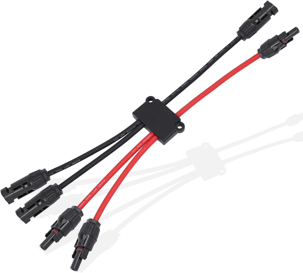 Solar Parallel Connectors for 2 Panels, Tool-Free MC4 Cable…