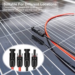 10FT 10AWG Solar Panel Extension Cable with Female and Male Connectors, Solar…