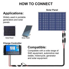 iGreely Solar Panel Connector Cable,10AWG SAE to Male & Female Adapter PV Ext…