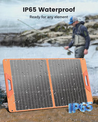 100W Portable Solar Panel for Power Station, 23.5% High Efficiency Foldable Sola