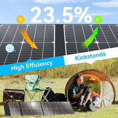 100W Portable Solar Panel Extremely Lightweight Compact Foldable with USB QC3.0,