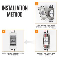 Solar Panels Disconnect Switch 16A 1000VDC PV Shut Off Switch Outdoor Circuit…