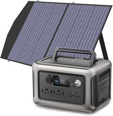 ALLPOWERS 600W Portable Power Station Generator LiFePO4 with 100W Solar Panel