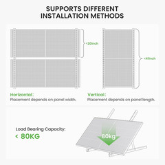 Adjustable Solar Panel Mount Brackets for 100W-400W Panels – 2 Sets