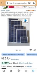 Solar Panels – 60W Solarex Msx-60 polycrystaline Solar Panels