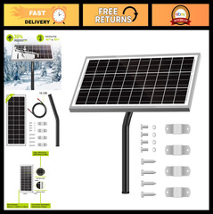 15W 12V Solar Panel for Automatic Gate Openers, Charger Kit & Mounting Tools