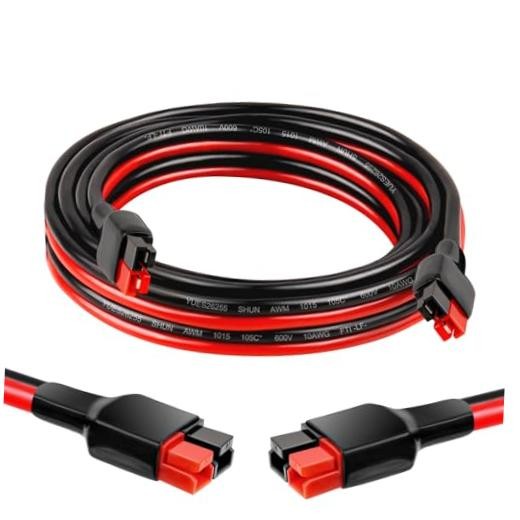 10AWG Anderson Extension Cable – Solar Extension Cable Anderson Connector 6FT