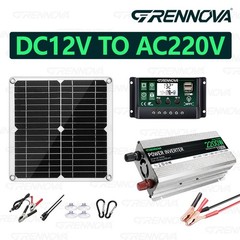 True Power Grennova Solar Kit 2200W 60A MPPT 30W Panel 110/220V Inverter