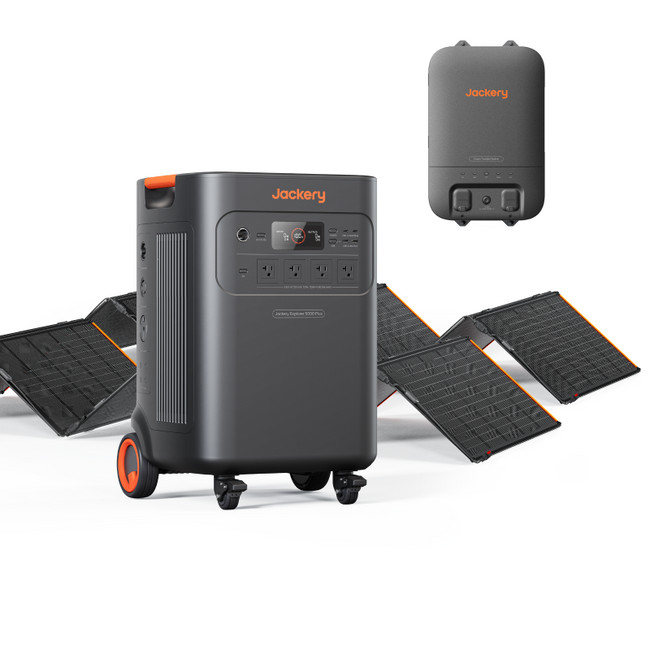 Jackery E5000Plus + Smart Transfer Switch + SolarSaga500Xx2 Solar Generator