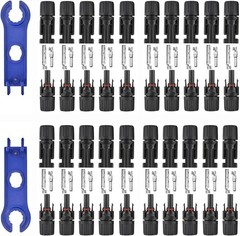 40 PCS Solar Connectors, Waterproof IP67, MC4 1000V 30A | 20Pairs Solar Panel Ca