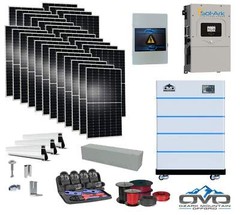 15KW Complete Offgrid Solar Kit – 15K Sol-Ark Inverter + 20.48KW OMO Stack Lithi