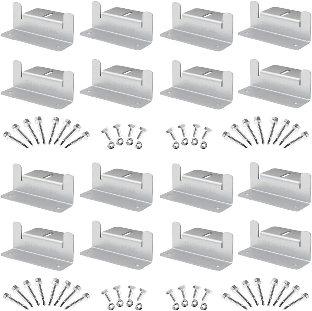 16 Units per Set Solar Panel Mounting Z Brackets, Solar Panel Mounting Brackets